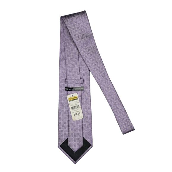 George Foreman Men's Necktie All Silk Tie Rare & Unique Grill Pattern NWT New - Picture 2 of 7